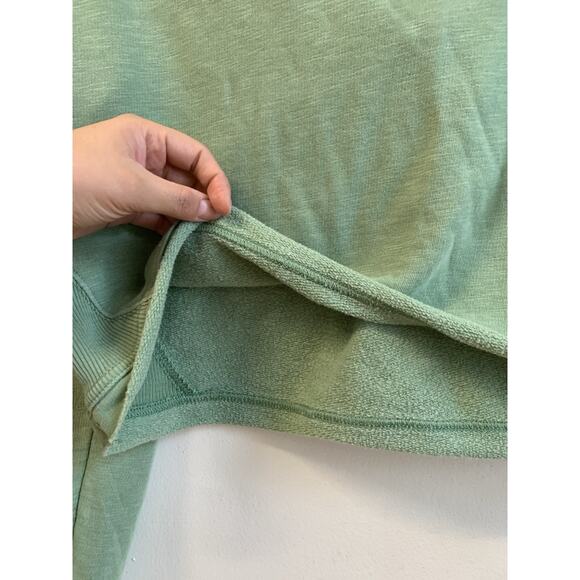 American Eagle Outfitters Women’s Hoodie Green Cropped Drawstring Pullover Sz S - Picture 3 of 10